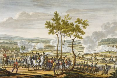 De Slag bij Abensberg, 20 april 1809, gegraveerd door Edme Bovinet door Jacques Francois Joseph Swebach